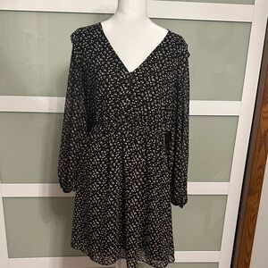 Madewell Floral Black Dress